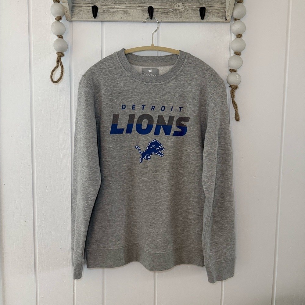 Fanatics Detroit Lions Gray Crewneck